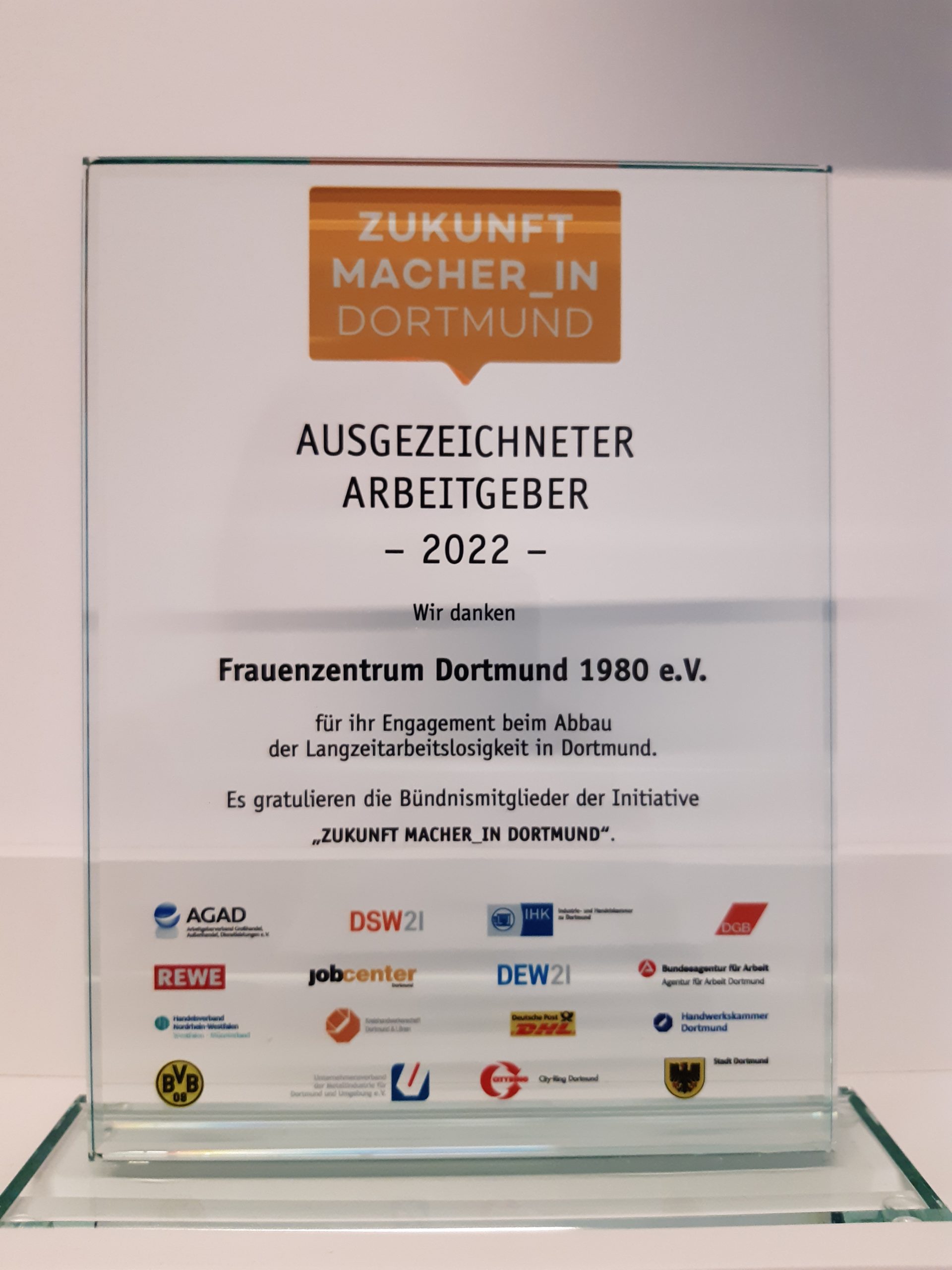 Frauenzentrum Dortmund Träger der Auszeichnung „Zukunftsmacher_in Dortmund“